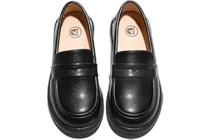 kkdom Girl's Classic School Uniform Shoes British Style Oxford Shoes