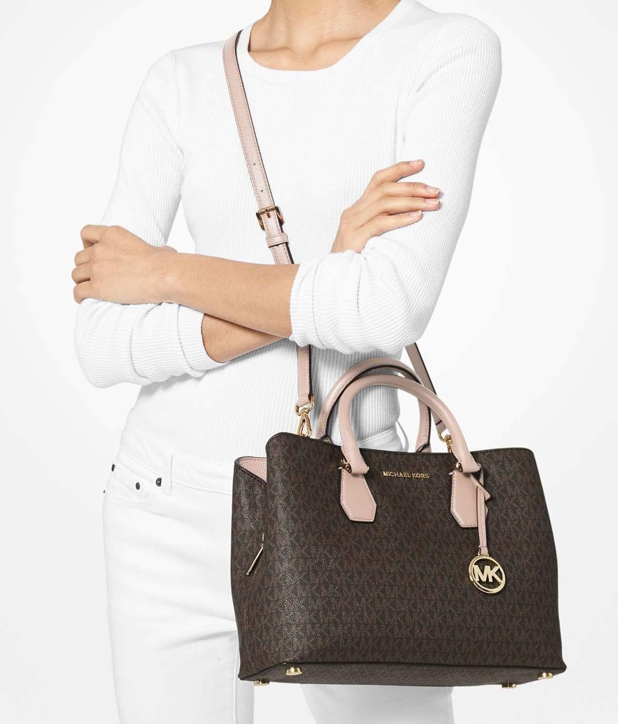 camille medium pebbled leather satchel