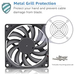 GDSTIME Radiator 80mm x 80mm x 10mm 12V Brushless