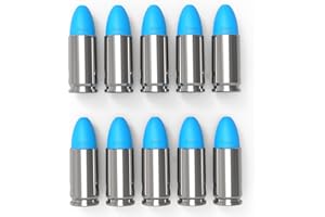 FIREGOWIN Pro 9mm Dummy Rounds – Training Snap Caps, Reusable Dry Fire Training Round with Rubber Primers (Blue or Orange or 