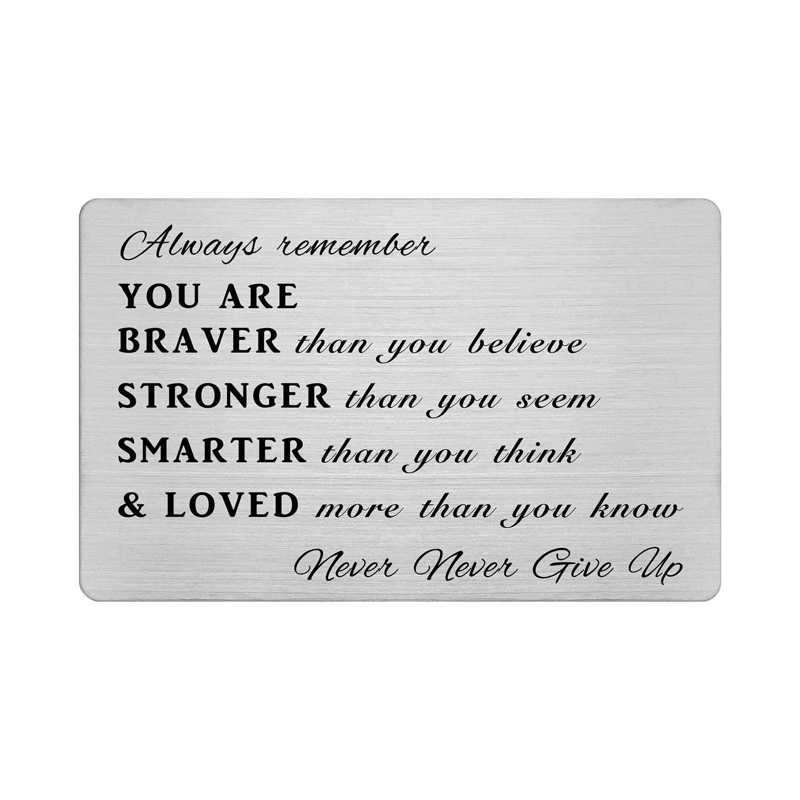 FALOGI Inspirational Gifts Motivational Card for Men Women, Get Well Card, Encouragement Card, Always Remember You Are Braver Than You Believe