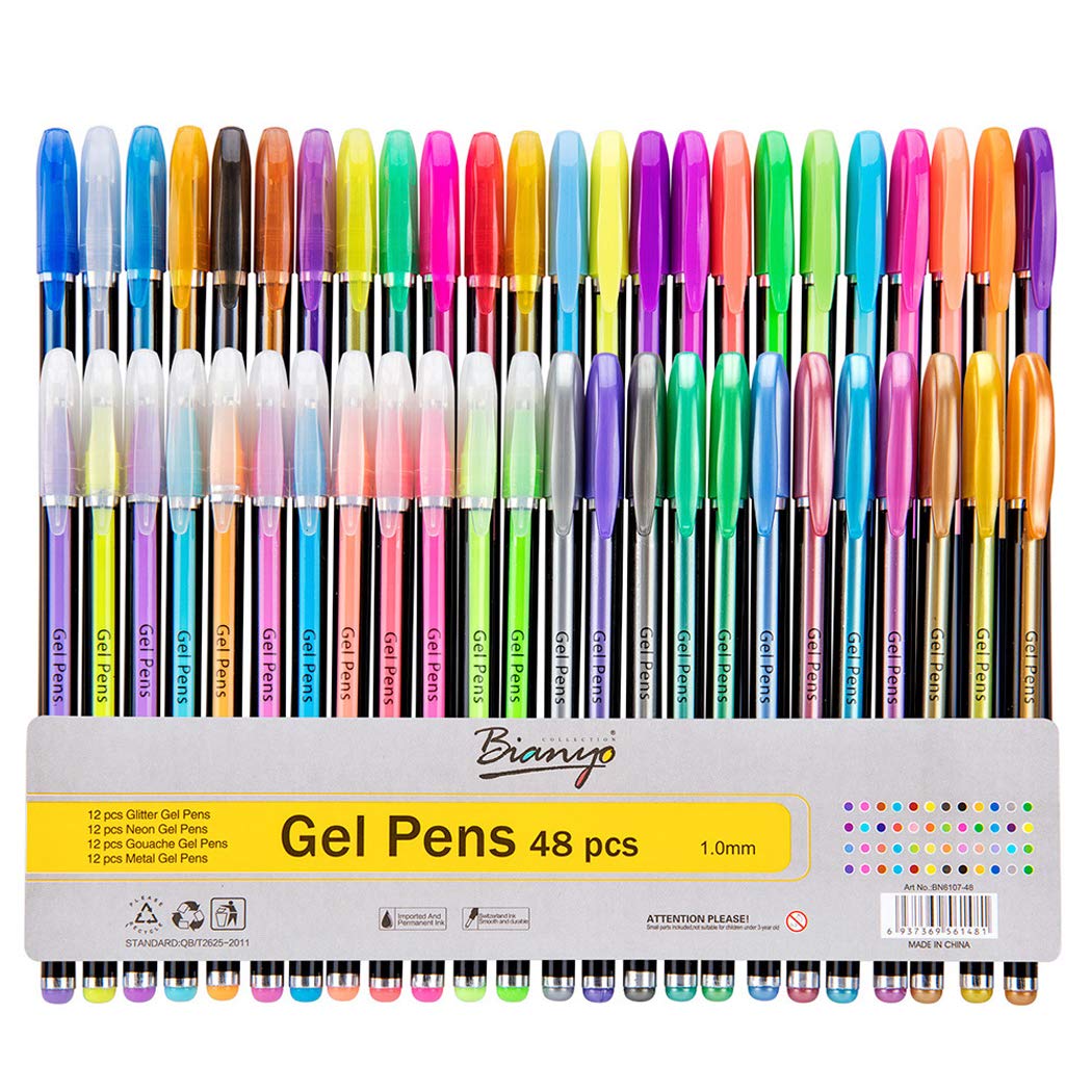 Pastel Glitter Colored Gel Pen Drawing Writing Marker Pen School Office
