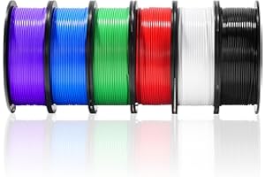 Dynta 3D Printer Filament 250g Mini 43mm Narrow Spool - 1.75mm High Precision Regular PLA Compatible with Bambu Lab A1 mini, Creality Ender-3 V3, Black, White, Red, Green, Blue, Purple for Beginners