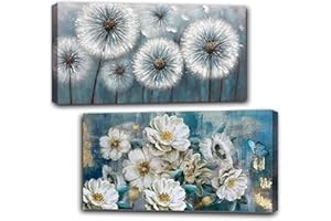 OFRKE 2 Pack Diamond Painting Kits，Large 5D DIY Dandelion Flower Diamond Painting Kits for Adults，DIY Full Drill Crystal Rhinestone Arts and Crafts，Gem Art Painting with Diamond Home Wall Decor (28X16inch)