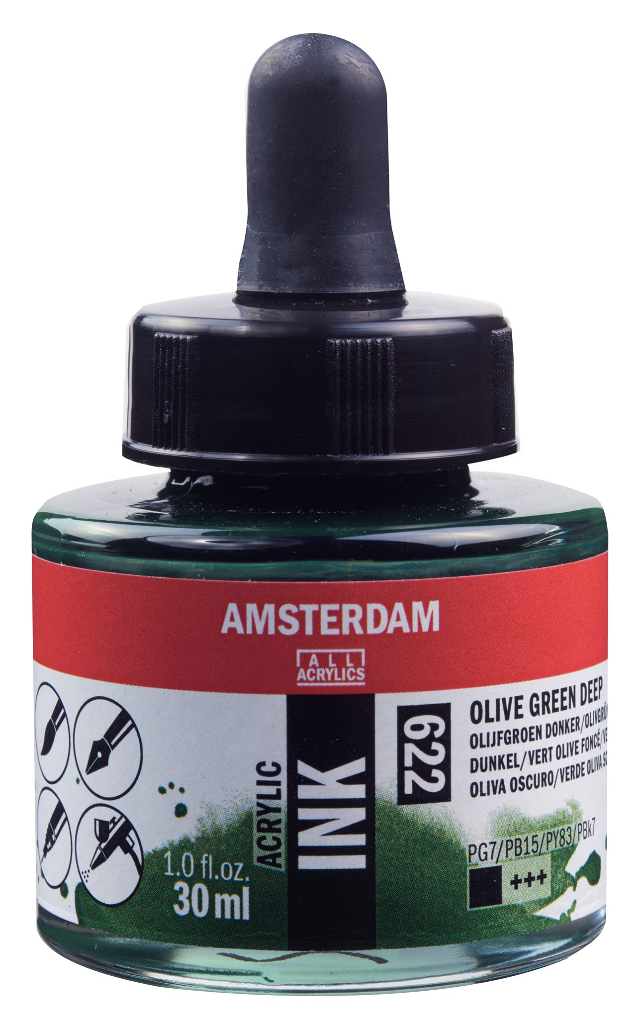Amsterdam ACRYLC Ink GRN, Olive Green Deep, One Size
