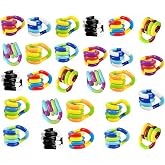 27 Pack Fidget Twist Toys Quiet Squeeze Spin Sensory Toy | Kids Easter Basket Stuffers, Party Favors, Autism Autistic Children Adults, Stress Relief Sensory Toy, ADHD Toys