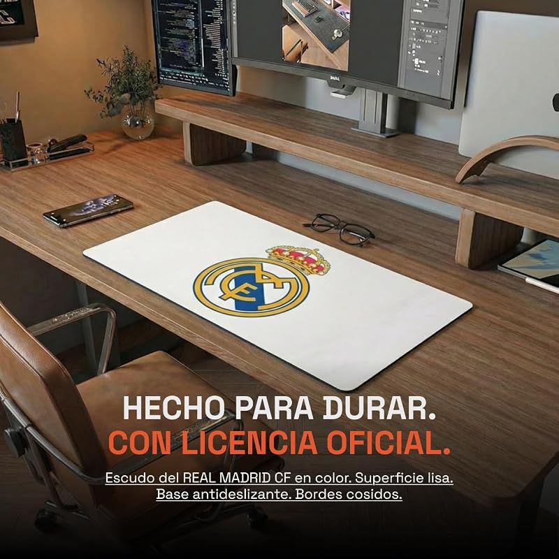 Real Madrid Alfombrilla Escritorio XXL 43x90 cm - Oficial