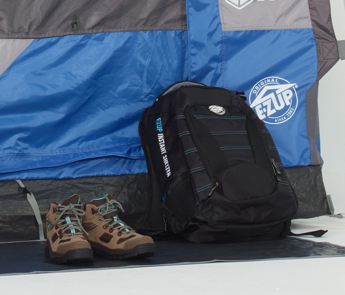 E-Z UP Camping Cube 6.4, Converts 10' Straight Leg Canopy into Camping Tent, Royal Blue (Canopy/Shelter NOT Included)