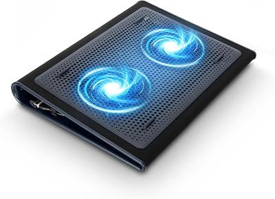 Targus Dual Cooling Fan Laptop Chill Mat 17-Inch USB A Mini USB Black/Grey