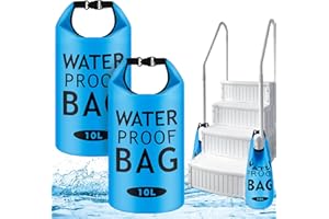 POILKMNI 2 Pack Heavy Duty Pool Ladder Weights - 40lbs Sand Fillable Universal Sand Bags Step Anchors - 500D PVC Waterproof Tear-Resistance Foldable Sandbags for Above Ground Swimming Pools Stair Entry System