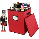 Aeranto Christmas Nutcracker Storage Box with Lid – Holiday Figurine & Collectible Organizer with Adjustable Dividers, Fits 9-16" Tall Nutcrackers, Perfect for Holiday Figurines Storage