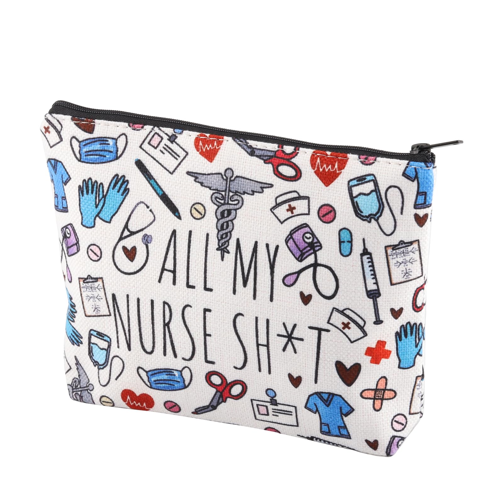 All My Nurse Accessories - Makeup Bag & Survival Kit with ER & ICU Accessories for Nurse Graduation & Appreciation Gift