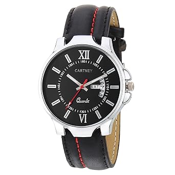 Cartney Analog Black Dial Day & Date Watch for Mens & Boys (DDB3)