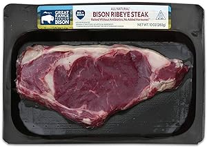 Great Range, Bison Ribeye Steak, 0.625 lb