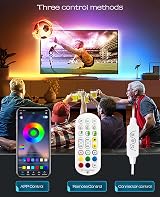 Daymeet 5M USB RGB TV LED Backlight with App Remote Music Sync 55-85 inch view 3