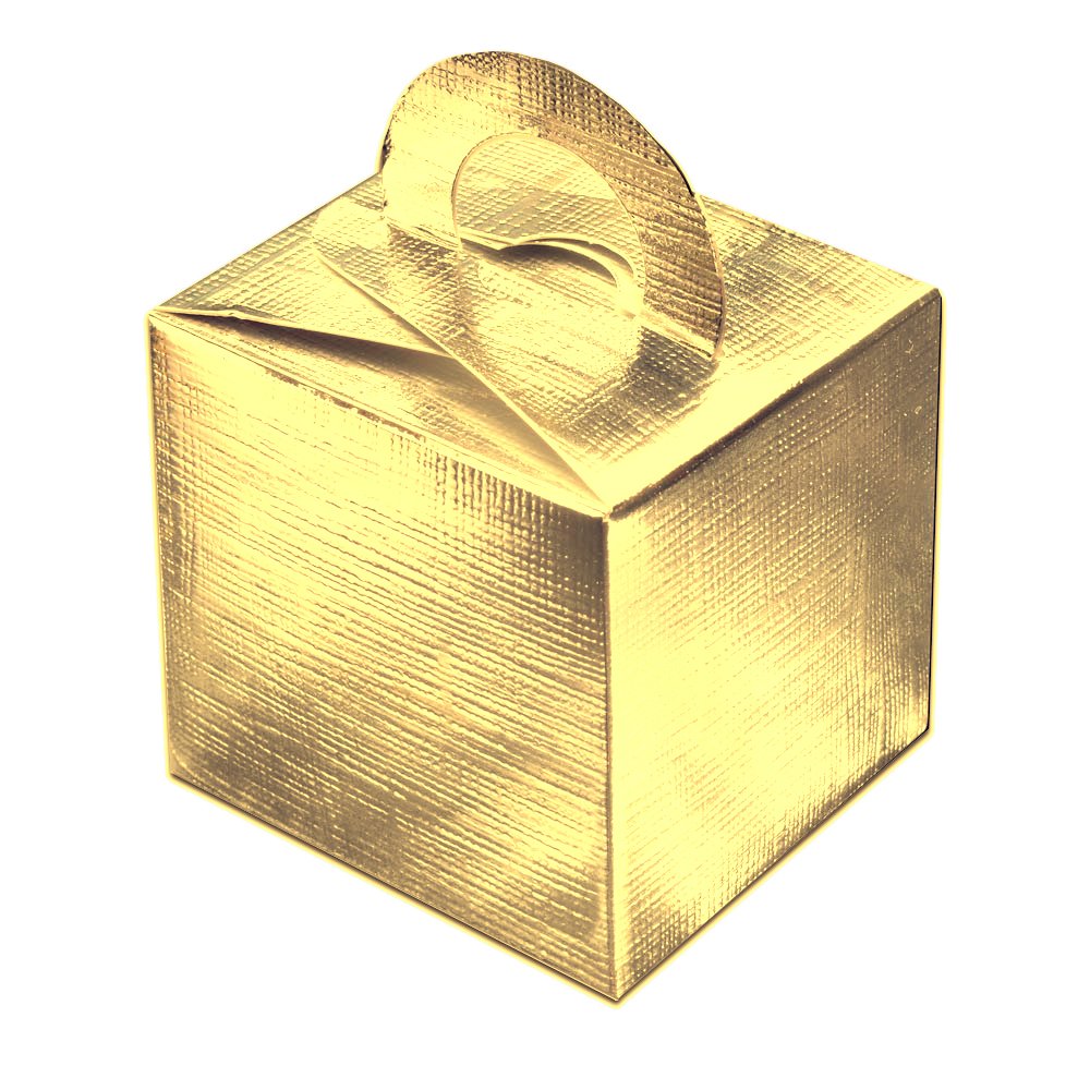 1StopShops 10 Pack Cute Favour Gift Boxes in Shiney Foil Gold - Thank You Occasion - Royalty Theme - Christmas