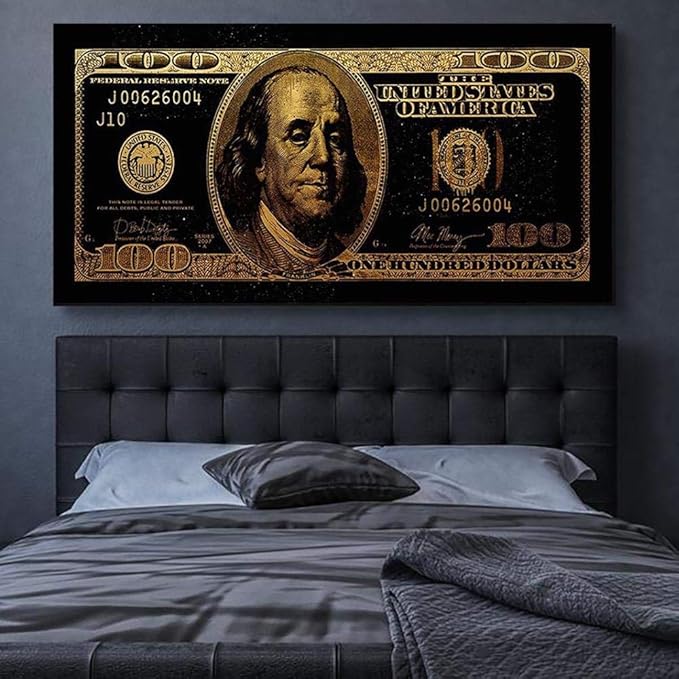 Money Canvas Painting Prints Nordic Decoration Dollar Poster Art