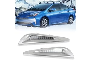 PGTOPONE Switchback White/Amber LED Front Bumper Light Daytime Running Lamp Amber Sequential Turn Signal Light Feature Compatible with Toyota Prius 2019 2020 2021 2022 Bezel Wire Harness