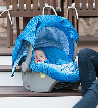 Carseat Canopy 5 Pc Whole Caboodle Noa Baby Infant Car Seat Cover Kit With Minky Fabric Amazon De Baby