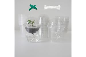 ORIMERC 30 Pack Self-Watering Seed Starter Cup with Humidity Dome, Self Watering Seeds Starting Kit, Transparent Plant Germination Nursery Pot, Automatic Watering Container for Planting Seedling