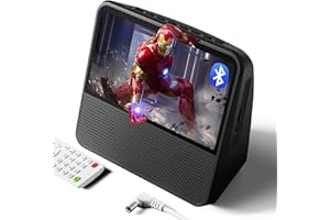 9.8" Portable DVD Player with Screen, HI-FI Stereo Sound, Portable DVD Player with Bluetooth, USB Playerback, 4000mAh Recharg