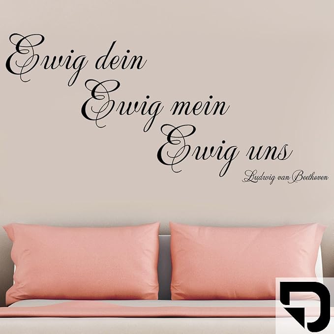 DESIGNSCAPE® Wandtattoo Ewig dein Ewig mein Ewig uns Ludwig van
