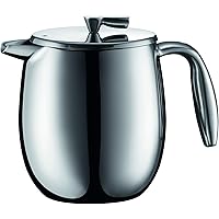 Bodum COLUMBIA Coffee Maker, Thermal French Press Coffee Maker, Stainless Steel, 17 Ounce
