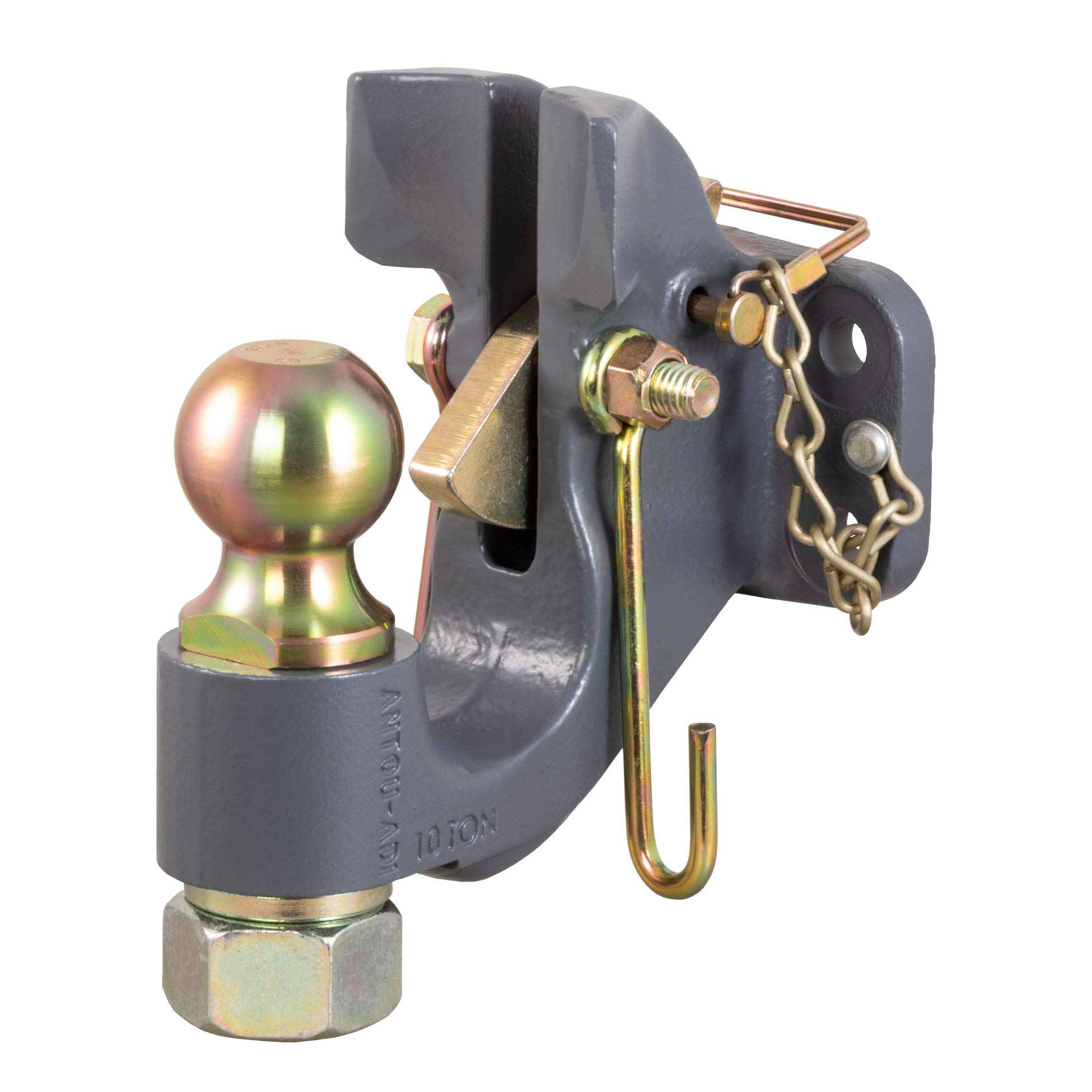 48411 CURT 48411 SecureLatch 2-Inch Ball and Pintle Hitch Hook Combination ...