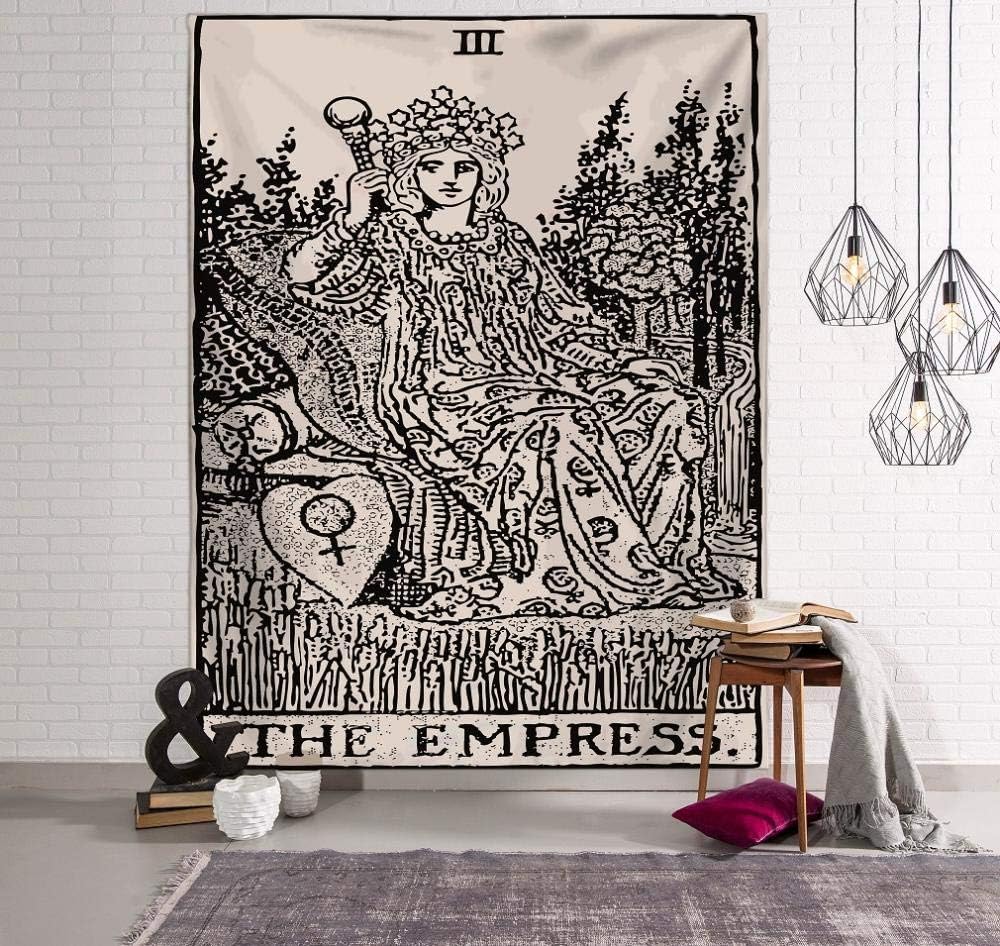 hymzdpz Mysterious Tarot Tapestry Mandala Wall Hanging Tapestry Boho Art Wall Home Decor 【Send Accessories】
