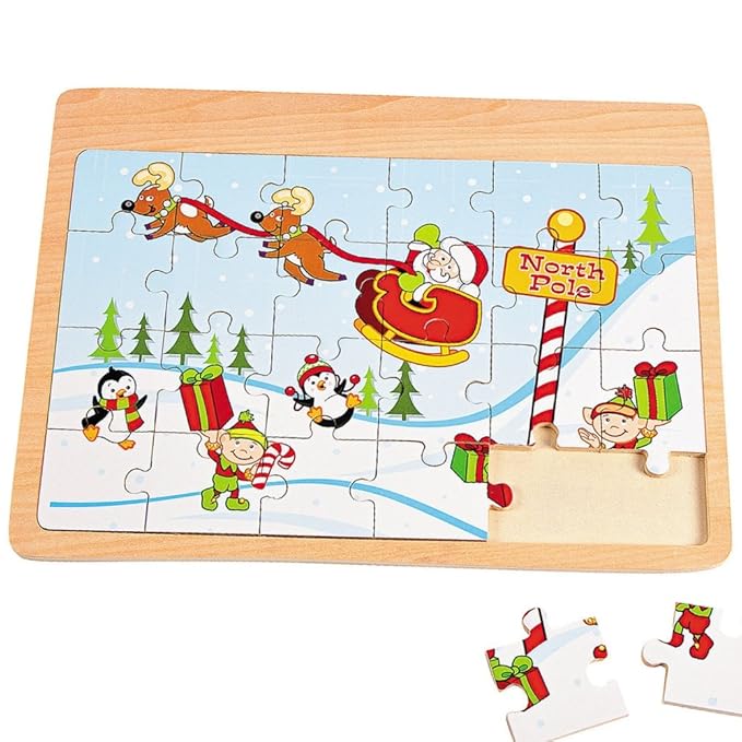Amazon.de: Elfen und Zwerge Holz Puzzle 24 Teilig Weihnachten