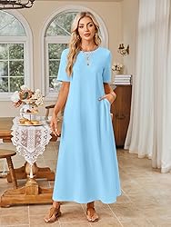 MEROKEETY Women's 2025 Spring Summer Casual Maxi