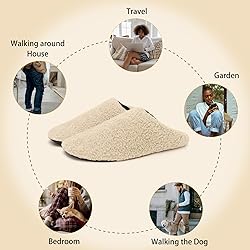 QFH Womens Mens Indoor Home Slippers Adult