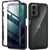 seacosmo for Moto G 5G 2024 Case, [Built-in Screen Protector] Full Body Clear Bumper Cover Shockproof Protective Phone Cases 