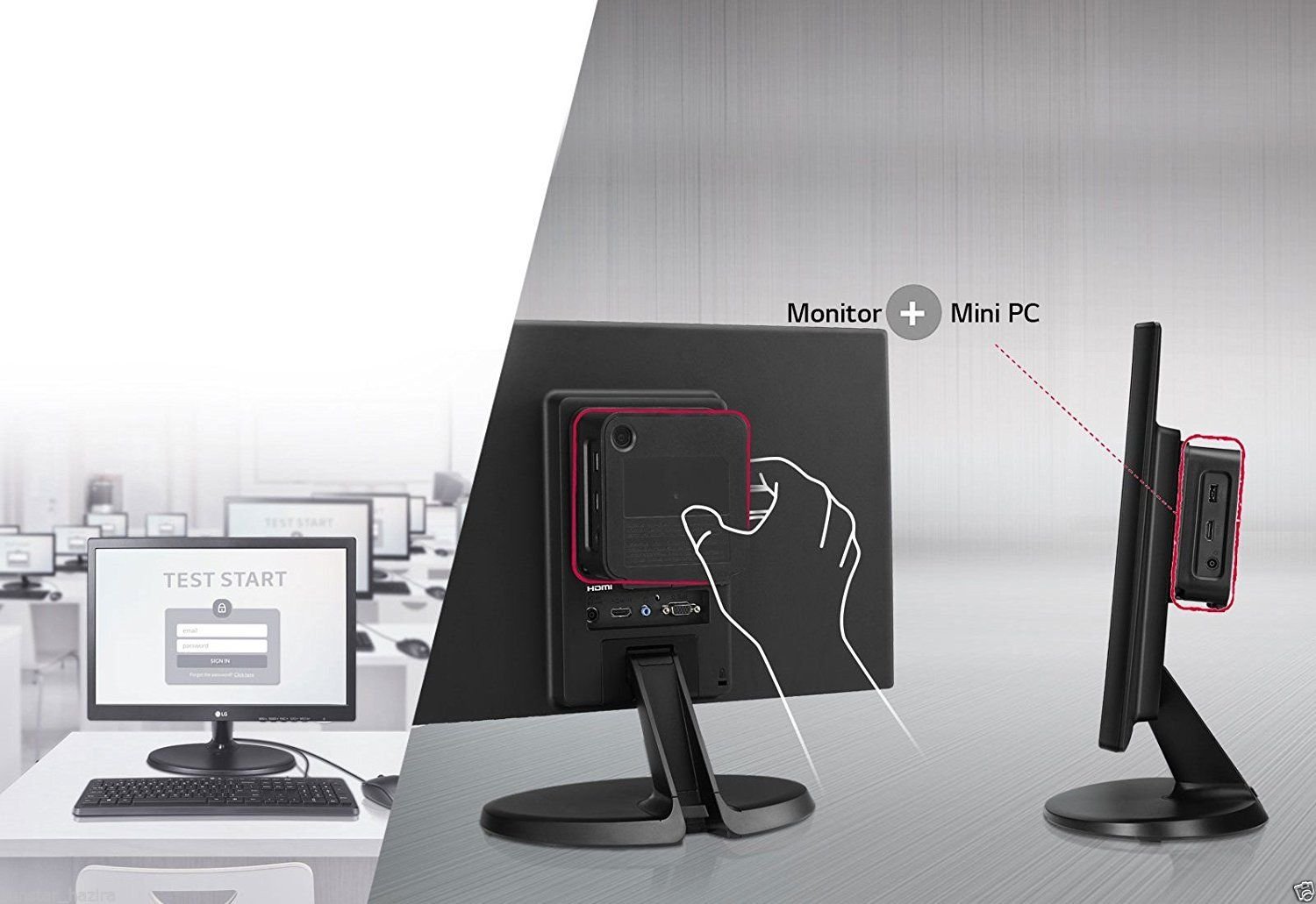 LG 19CH300 18.5-inch All-in-One Desktop (Atom Z8300/2GB/32GB/Windows 10  Home/Integrated Graphics, Black): YES: Amazon.in: Computers & Accessories