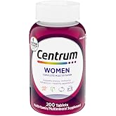 Centrum Multivitamin for Women 18 and Over, 200 Tablets | Contains Vitamin D3, B Vitamins and Antioxidant Vitamins C and E, Gluten Free, Non-GMO Ingredients, GLP-1 Support