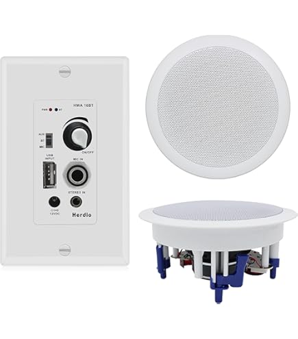 Amazon.com: Herdio 6.5 Inch Bluetooth Ceiling Speakers 320W 2-Way