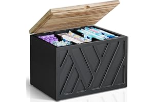 JORKOL Tampon Holder for Bathroom Decor, Feminine Product Organizer With Lid, Shark Week Storage, Wood Pad Box for Toilet, Bathroom Accessories for Girl Stuff