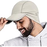 GADIEMKENSD Fleece Ball Cap with Drop Down Ear Warmer, Foldable Brim, Reflective Winter Run Hat Unisex