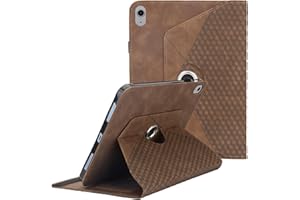 Case for iPad (A16) 11 Inch 2025/iPad 10th Generation 10.9 Inch 2022 with Pencil Holder, 360 Degree Rotation PU Leather Folio