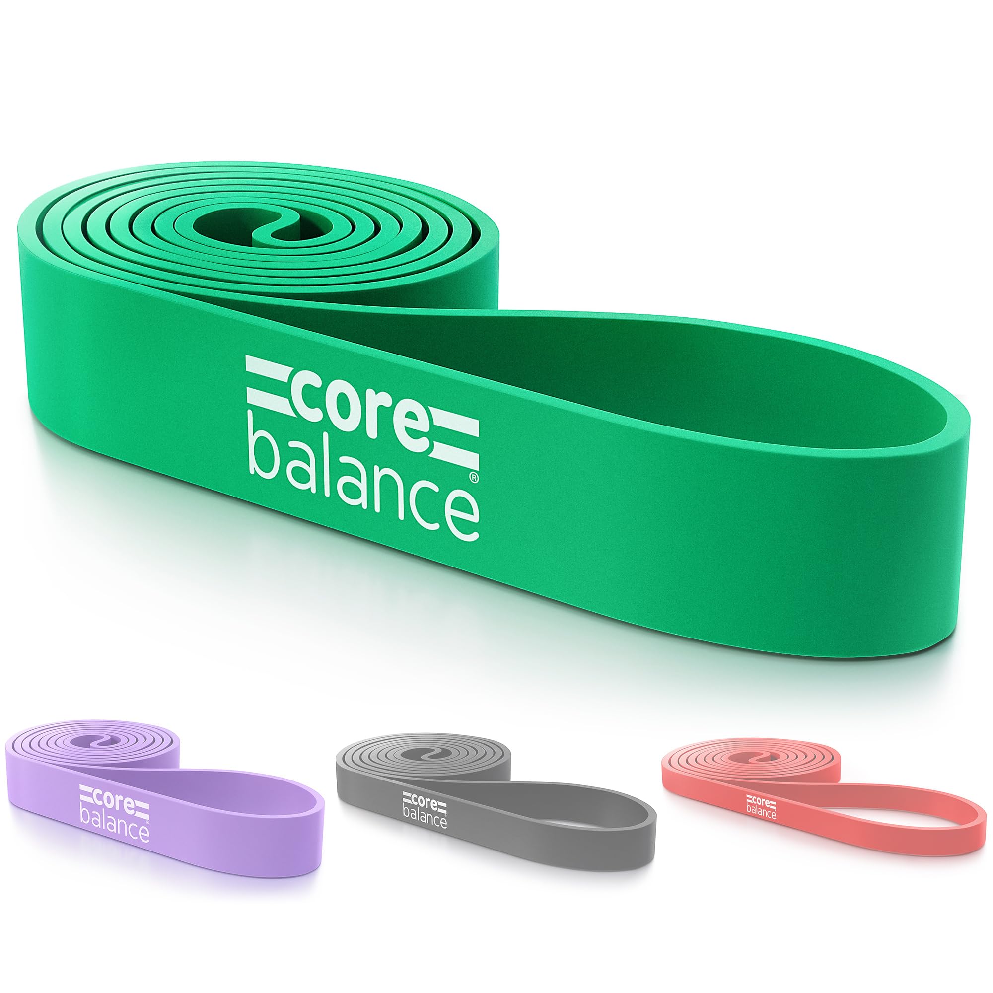 Core Balance Long Loop Resistance Band For Assisted Pull Ups Natural Latex (Green 22kg to 56kg)