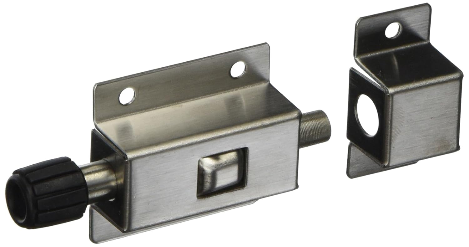 Stainless Steel Spring Loaded Push Button 7cm Long Gate Door Latch Bolt