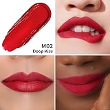Oulac Red Matte Lipstick Kissproof Liquid Lipstick Vegan M02 view 3