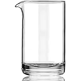 Cocktail Mixing Glass with Seamless and Handblown Construction - Old Fashioned Bar Mixer Glass - Plain Design