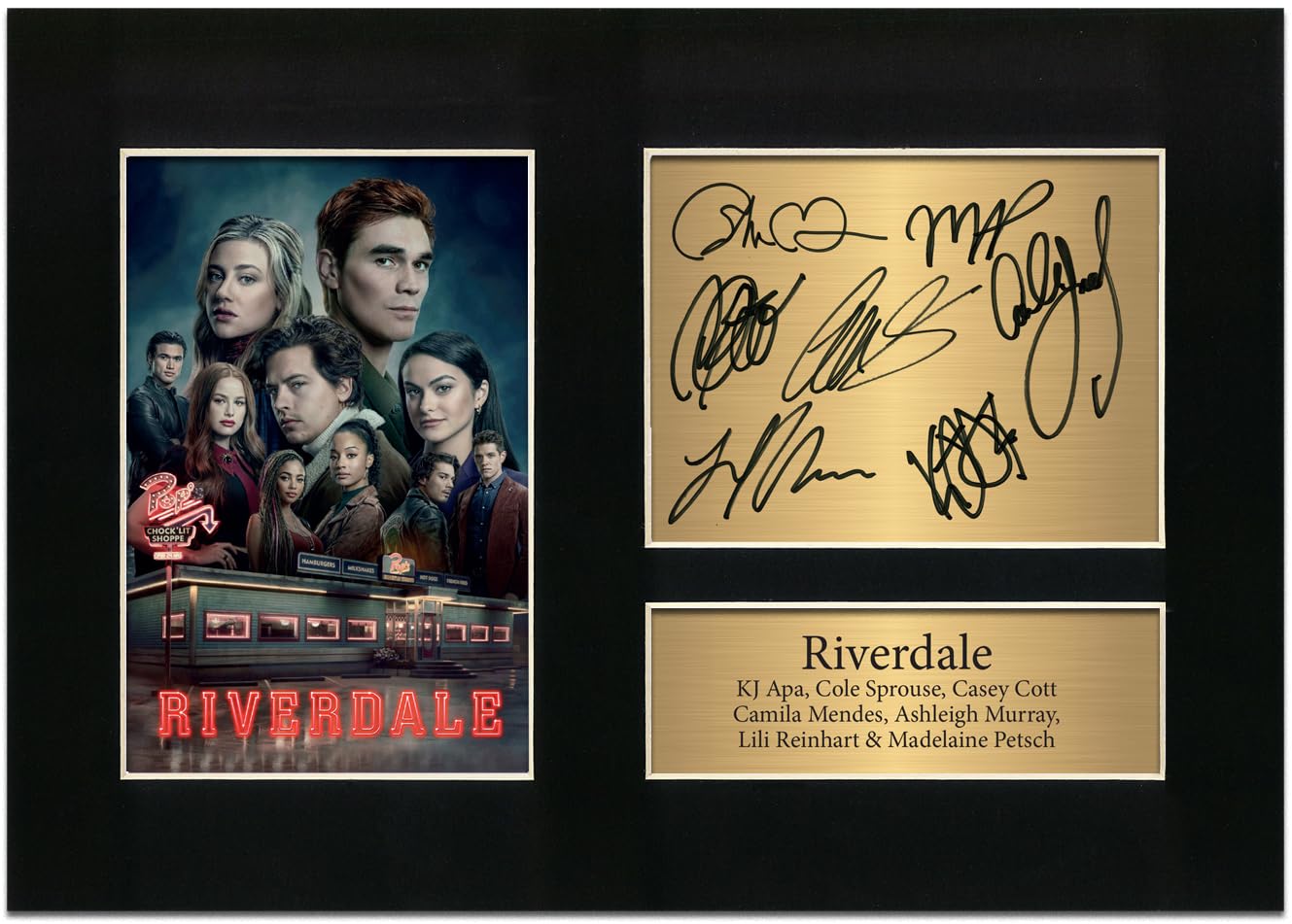 Riverdale Memorabilia Signed by 7 Cast A4 Printed Autograph Photo Reproduction Print Picture Display Seven Signatures Display Series Memorabilia Wall Art No19