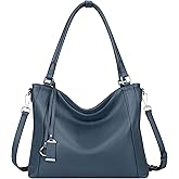 Over Earth Genuine Leather Purses for Women Large Hobo Bags Lady Shoulder Handbags with Detachable Strap