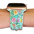 FoxiBands Floral Watch Band - Compatible with iwatch Bands 45mm 44mm 42mm 41mm 40mm 38mm Band Replacement for iWatch Series 9 8 7 6 5 4 3 2 1 se