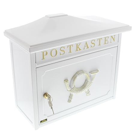 BURG-WÄCHTER Klassischer Briefkasten mit Komfort-Tiefe, A4 Einwurf-Format, Verzinkter Stahl, Sylt 1883 K, Kupfermetallic