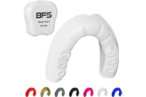 BFS IMPEX Mouth Guard Sports for Adults Best for Teeth,MMA Mouth Guard with Case for Boxing,Karate,Rugby,Football MouthGuard (White)