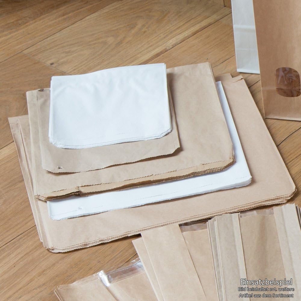 BIOZOYG brown Paper Bags I Paper Snack Bags 17.5 x 17.5 cm I Recycled Paper 100% biodegradable I Bakery Paper Bags Unbleached I Bread Bags Food Bags 1000 pieces - Image 4