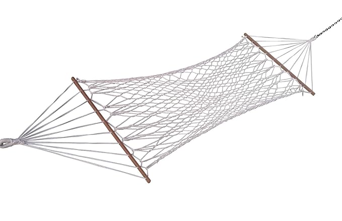 Hangit 36W X 11FT White Cotton Rope Hammock Swing